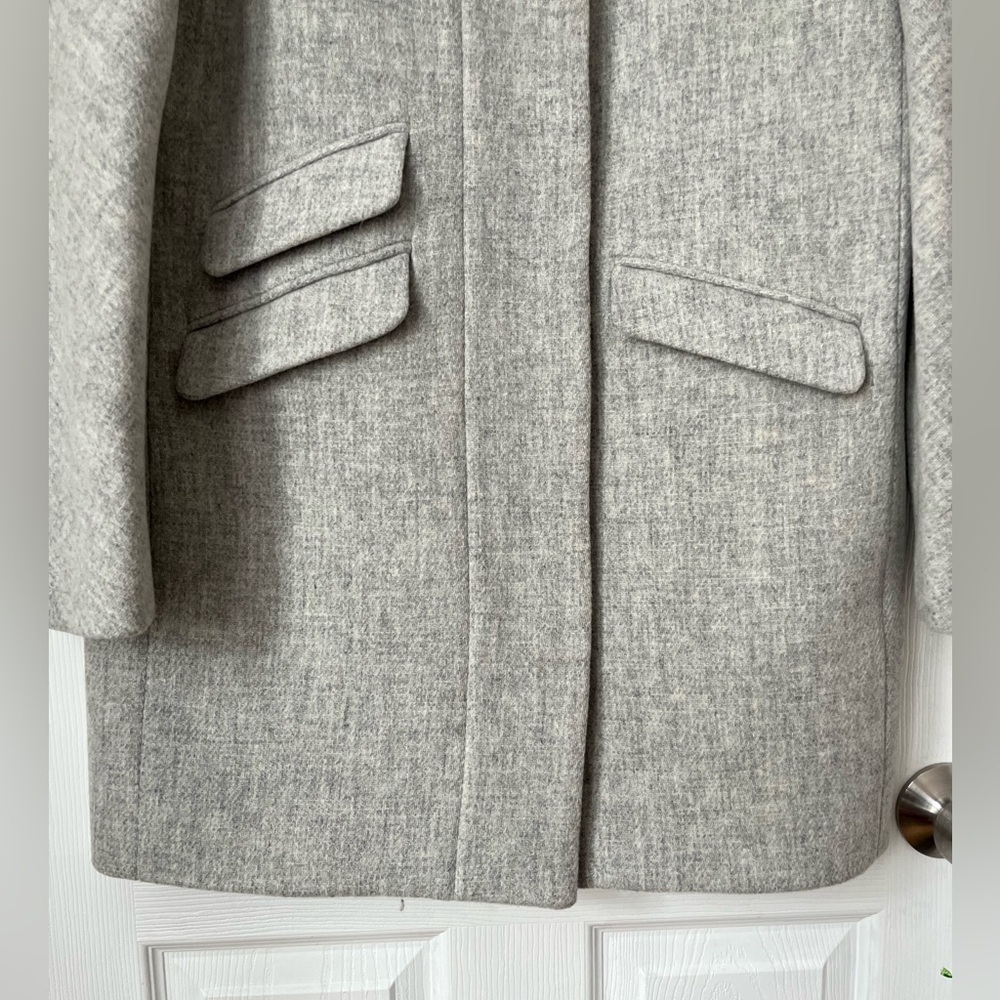 J Crew Stadium Cloth Cocoon Coat Gray Size 12 - Picture 8 of 12